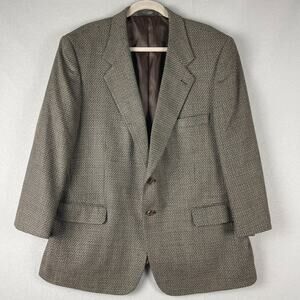 Andre Vachon Lambswool Blazer Sport Coat Mens 46S Brown 2 Button